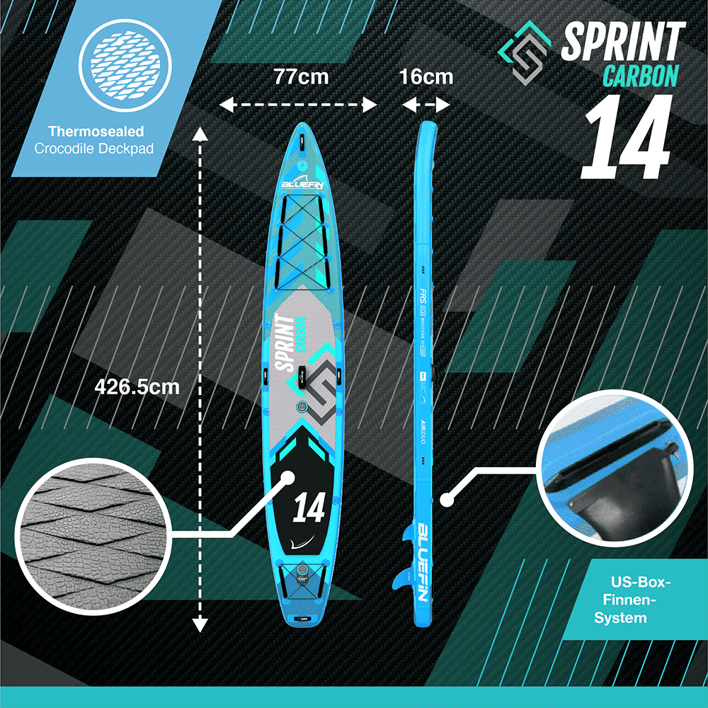 Bluefin sprint carbon aufblasbares