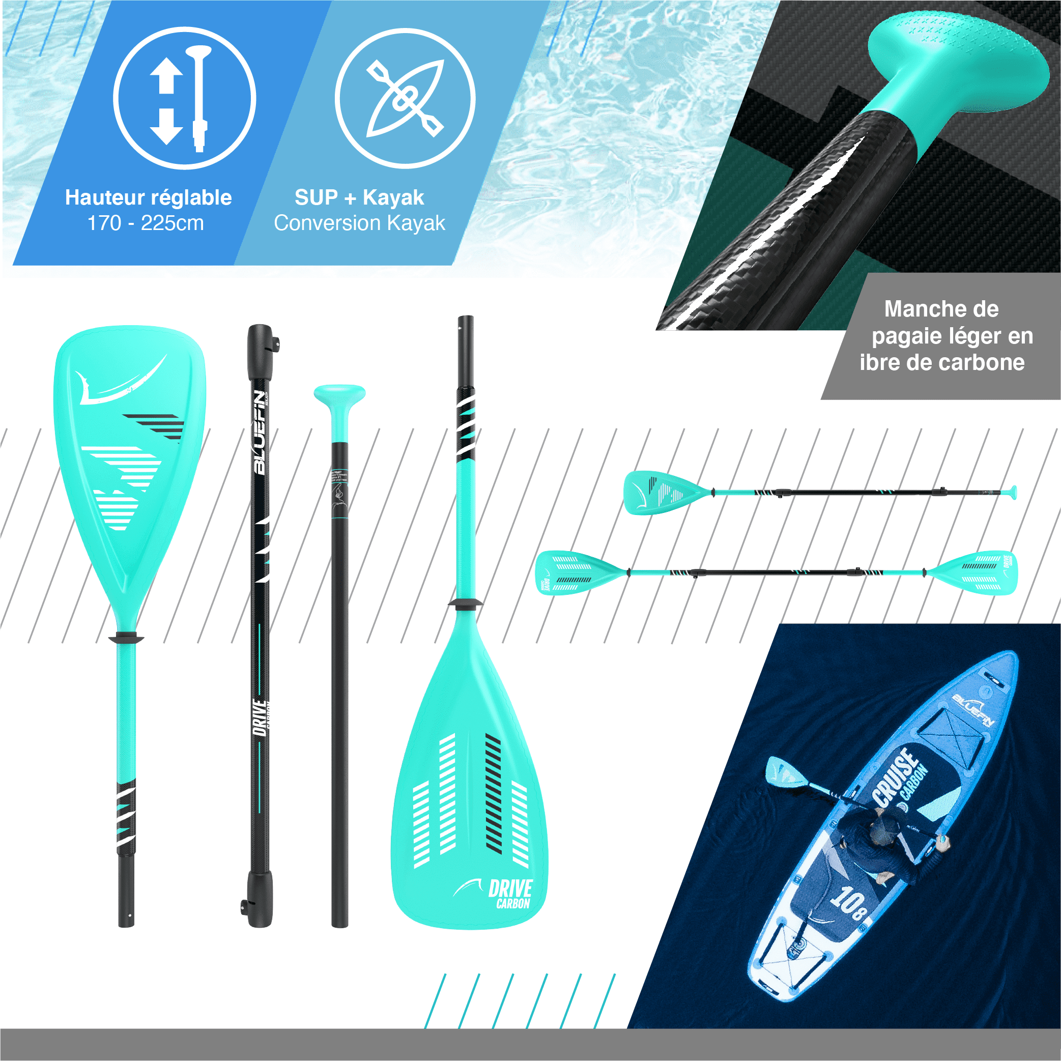 Bluefin standup paddle cruise carbon de bluefin