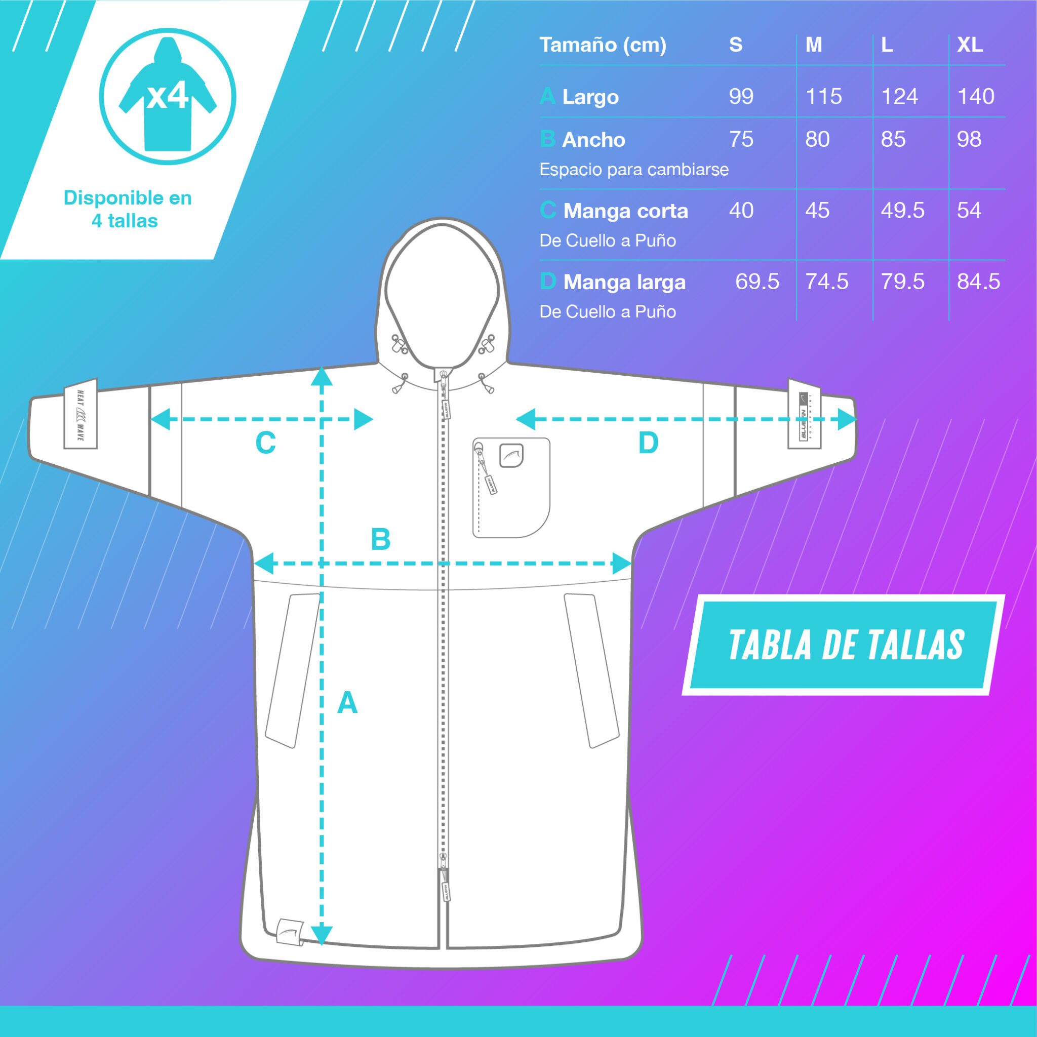 Bluefin chaqueta impermeable ecológica sup
