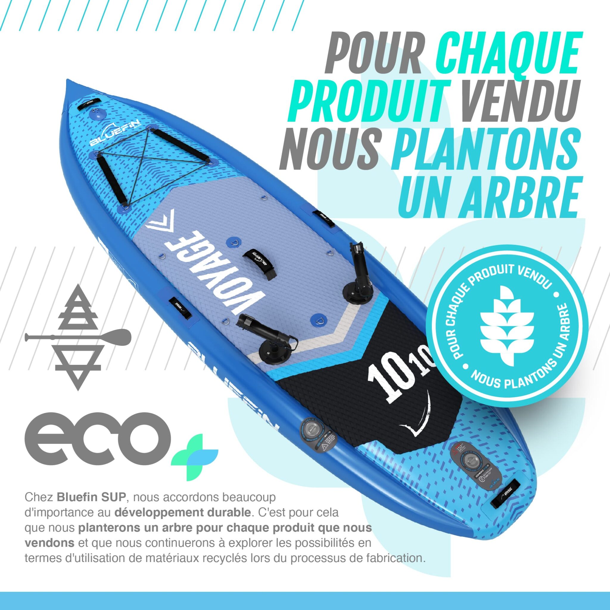 Bluefin planche pour une stabilité optimale