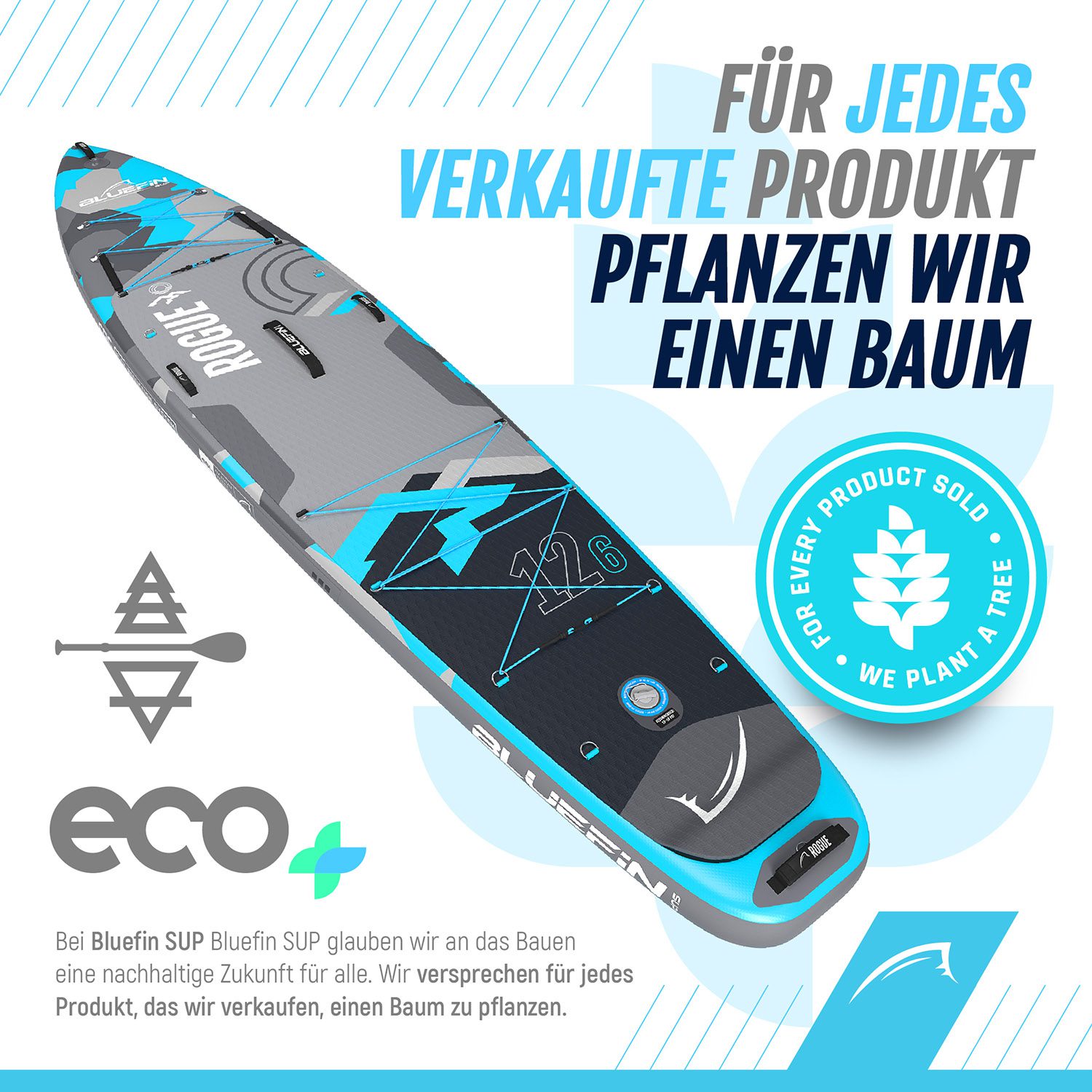 Bluefin 12'6 aufpumpbares touren-paddelboard