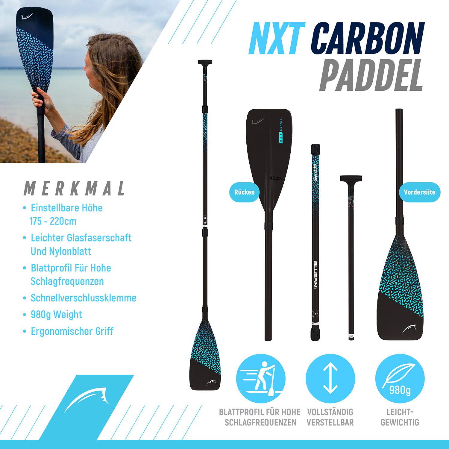 Bluefin 12'6 aufpumpbares touren-paddelboard