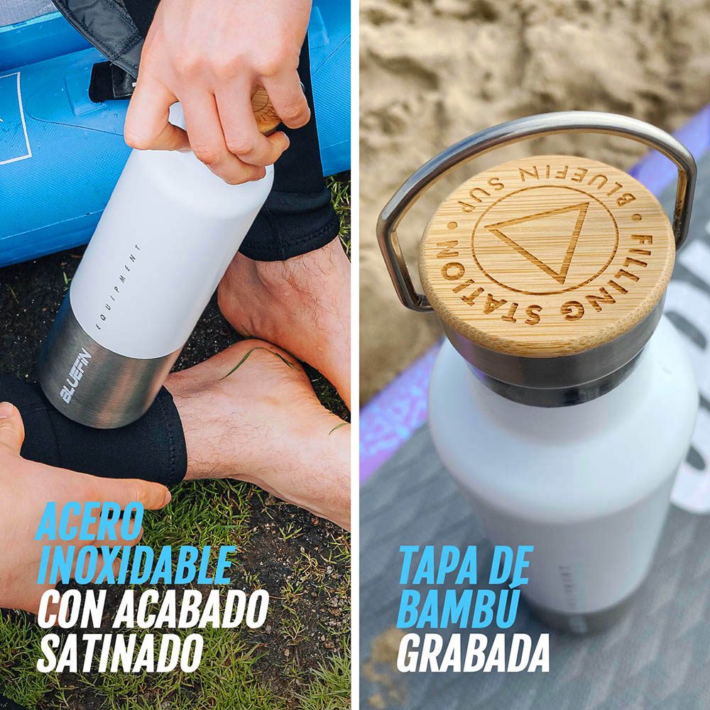 Bluefin botella de agua de acero inoxidable de 1 litro