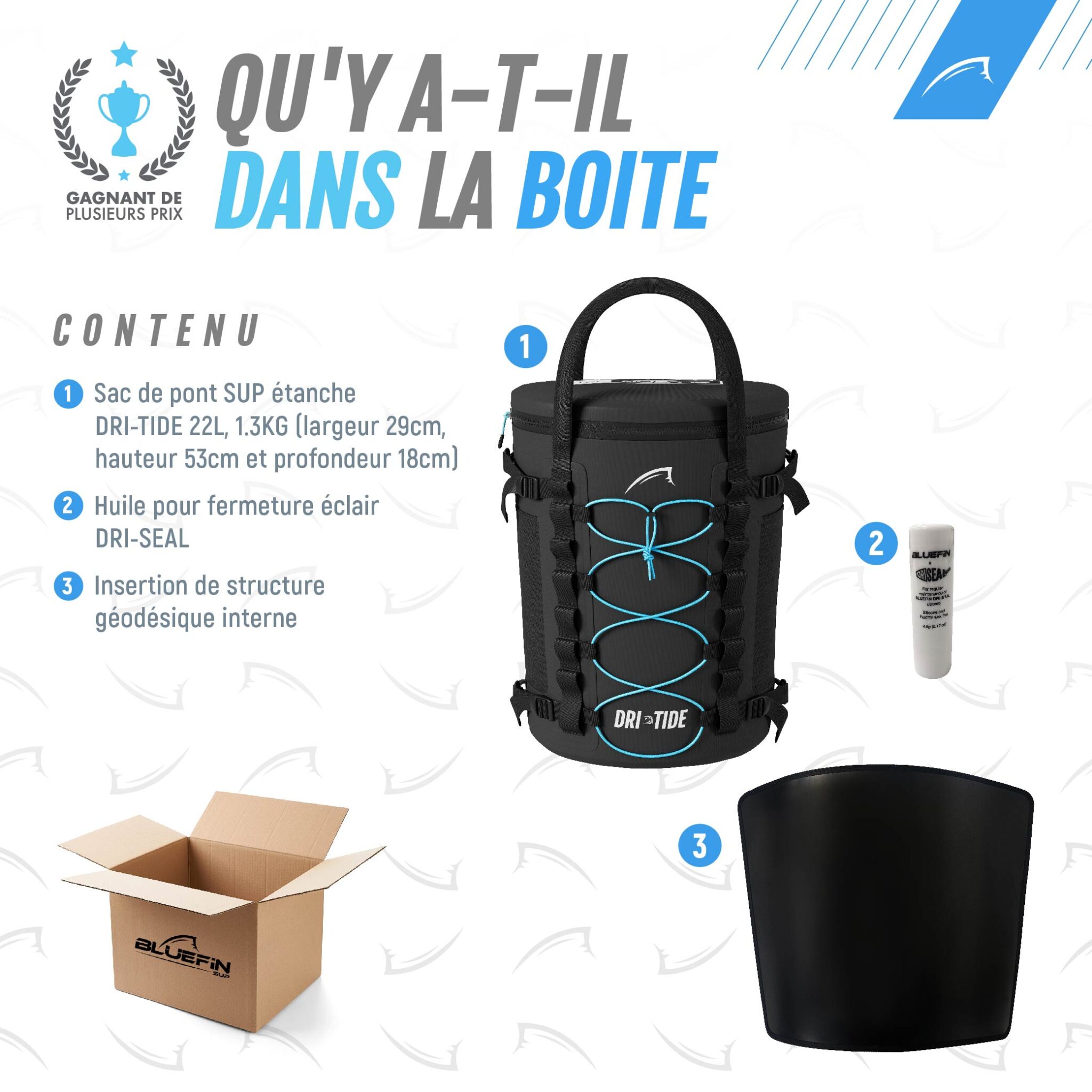Bluefin sac imperméable pour sup