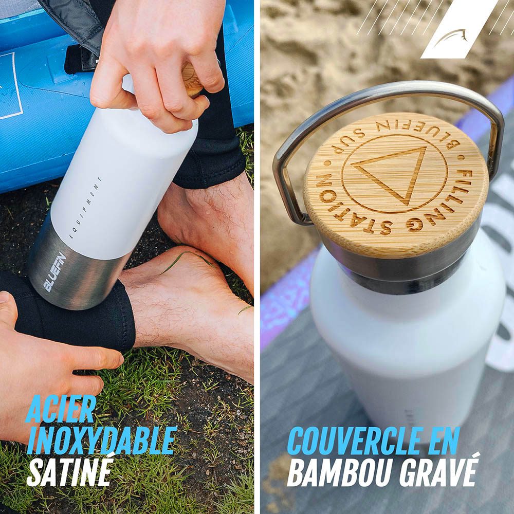 Bluefin bouteille d'eau 1 litre en acier inoxydable