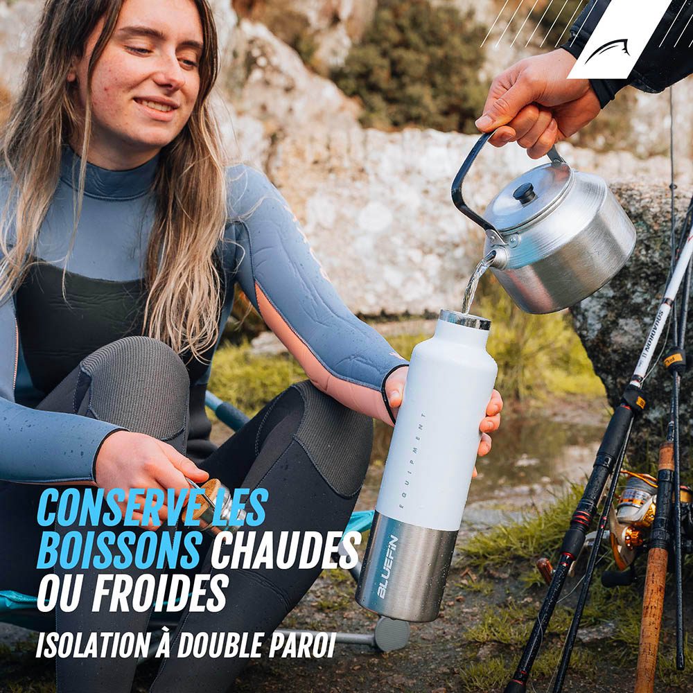 Bluefin bouteille d'eau 1 litre en acier inoxydable