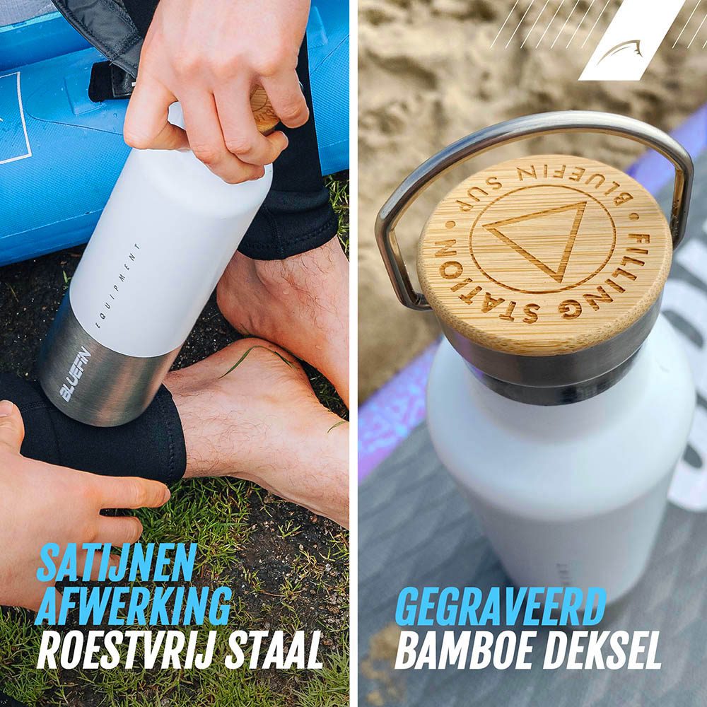 Bluefin 1l waterfles van roestvrij staal