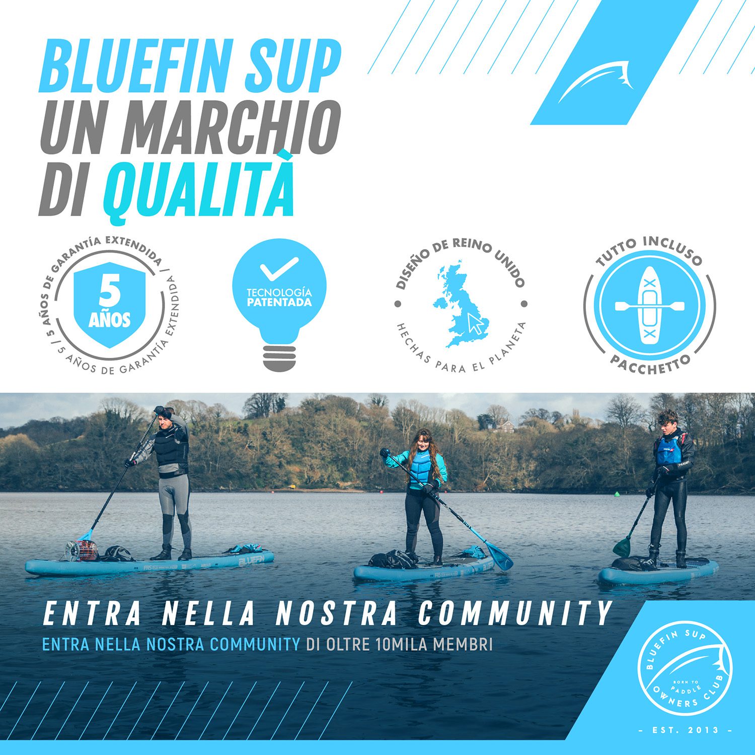 Bluefin pacchetto all-inclusive per il sup surfing