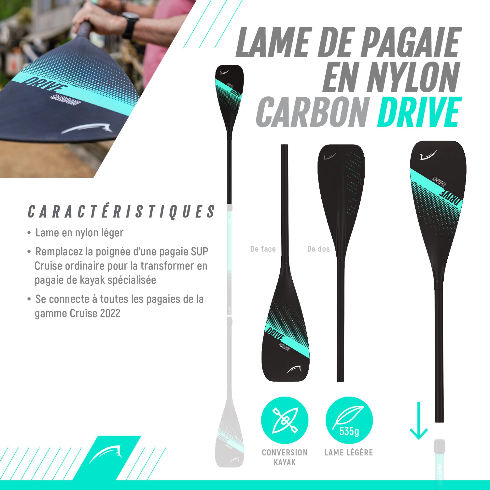 Bluefin cruise carbon kayak conversion kit