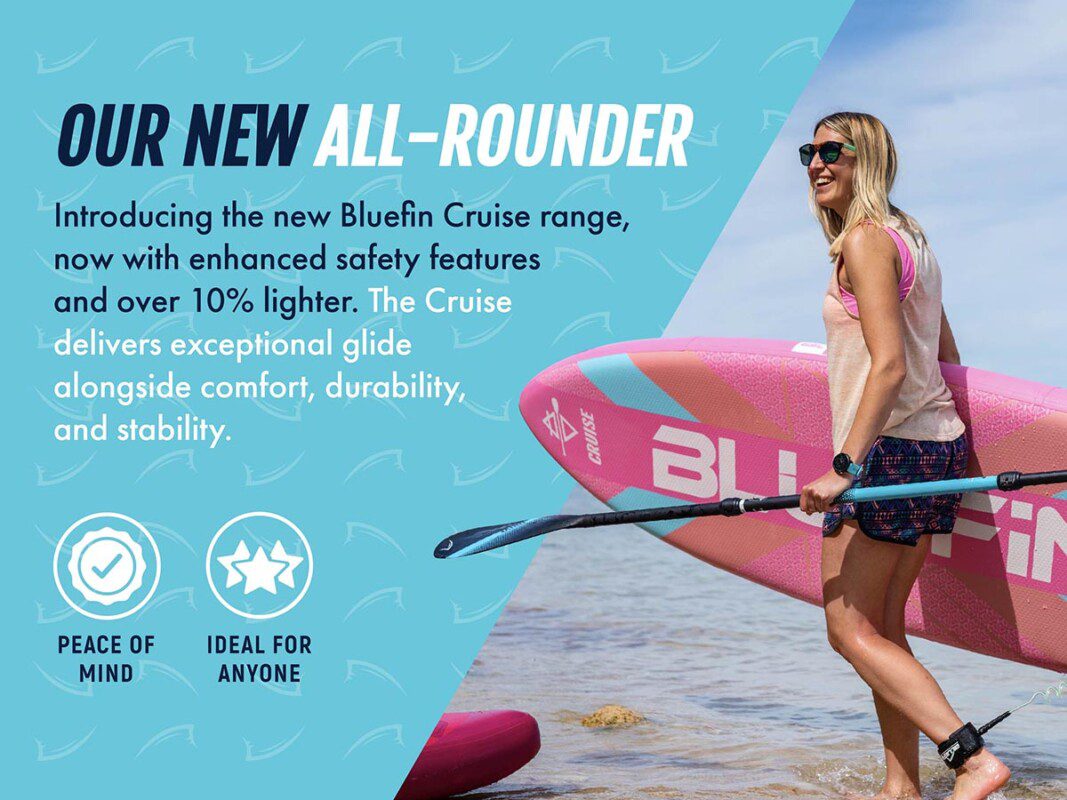 Bluefin coloured all round paddle boards