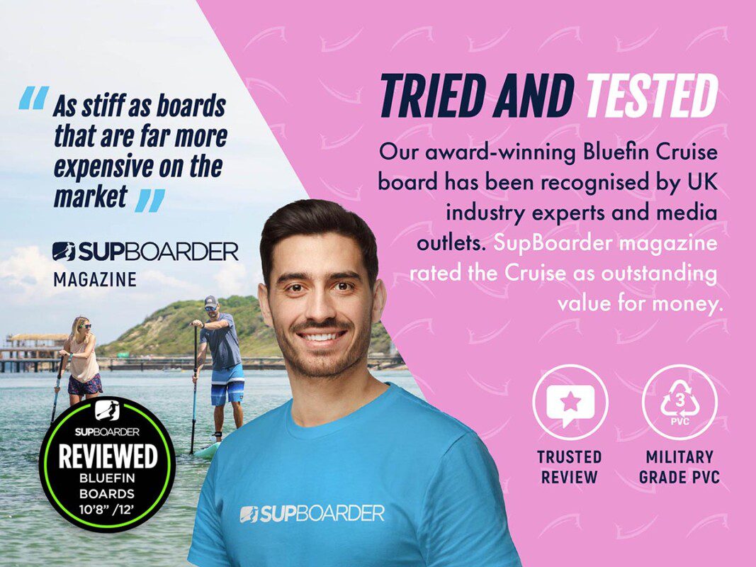 Bluefin coloured all round paddle boards