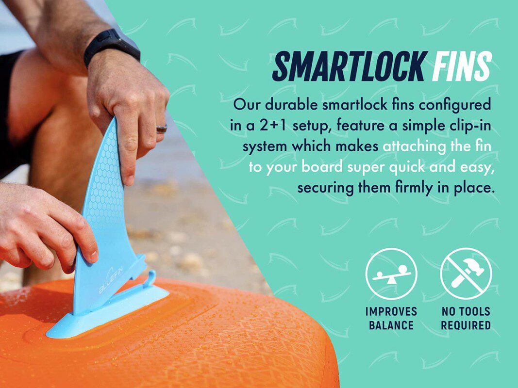 Bluefin coloured all round paddle boards