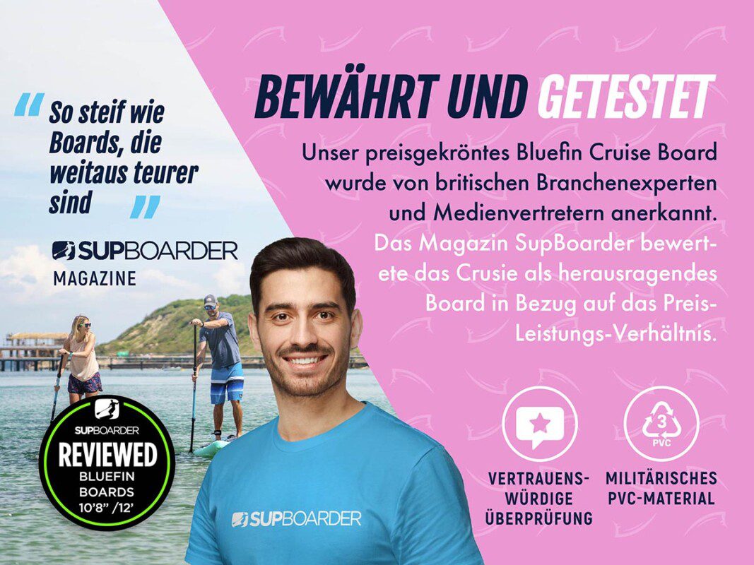 Bluefin unser aufpumpbares stand-up-paddleboard