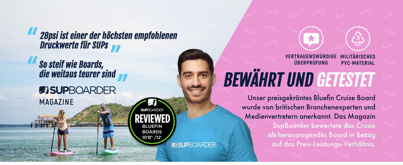 Bluefin unser aufpumpbares stand-up-paddleboard