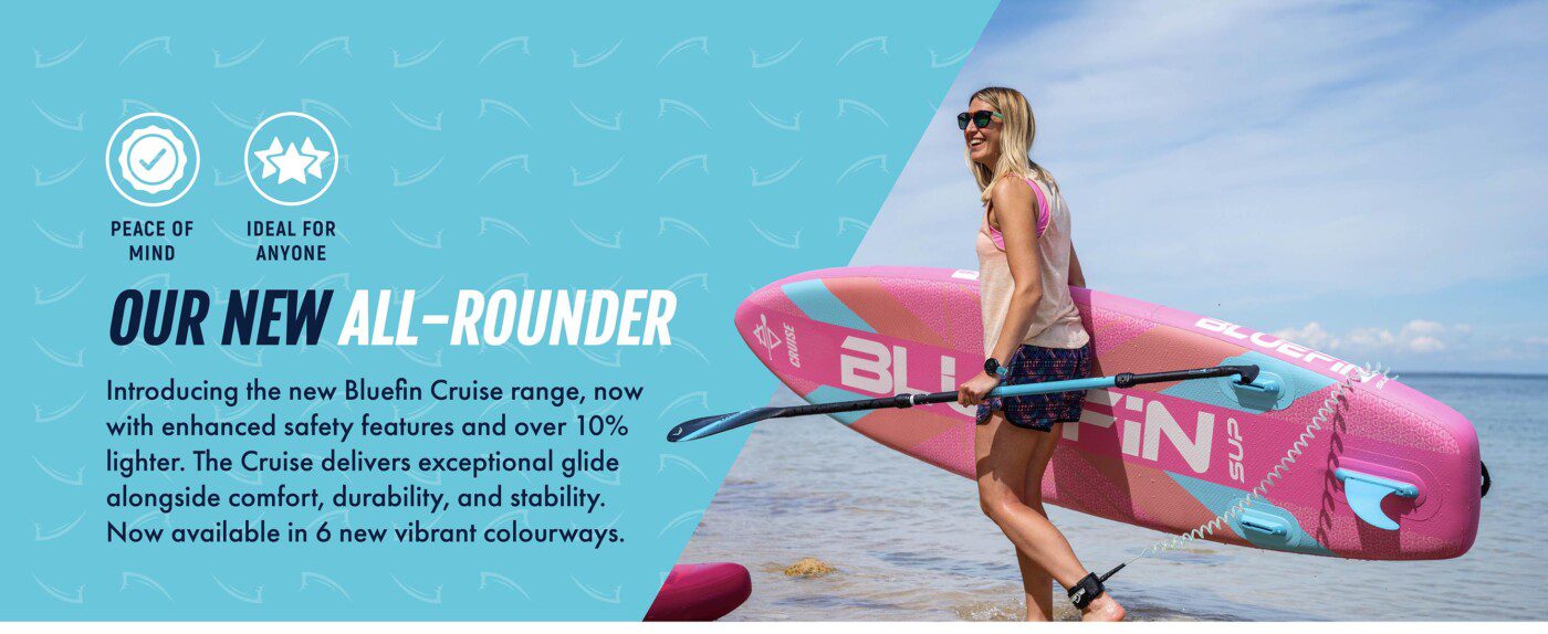 Bluefin coloured all round paddle boards
