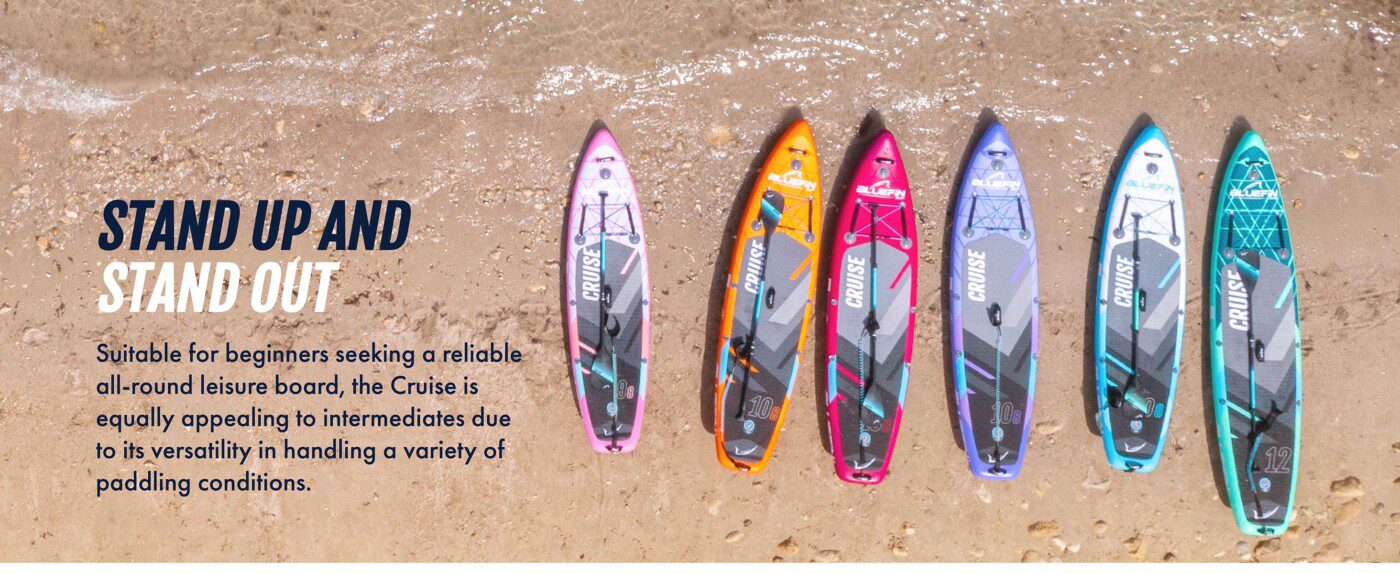 Bluefin coloured all round paddle boards