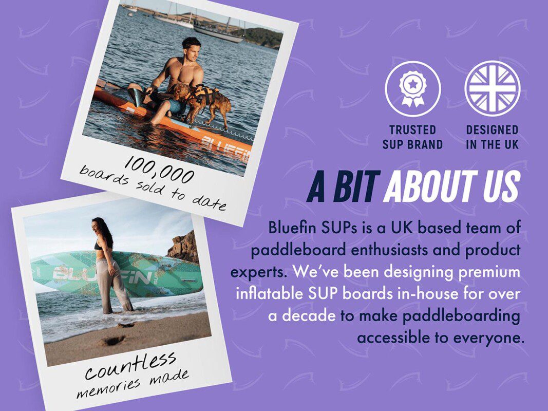 Bluefin coloured all round paddle boards