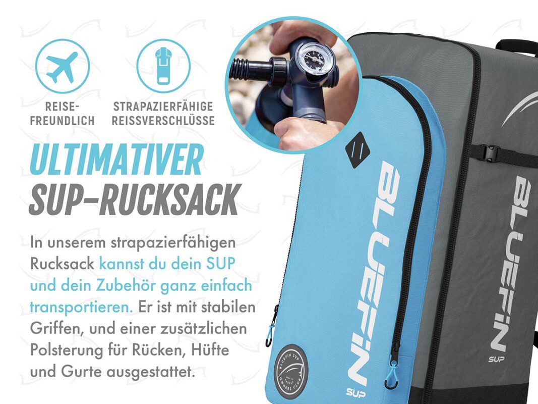Bluefin unser aufpumpbares stand-up-paddleboard