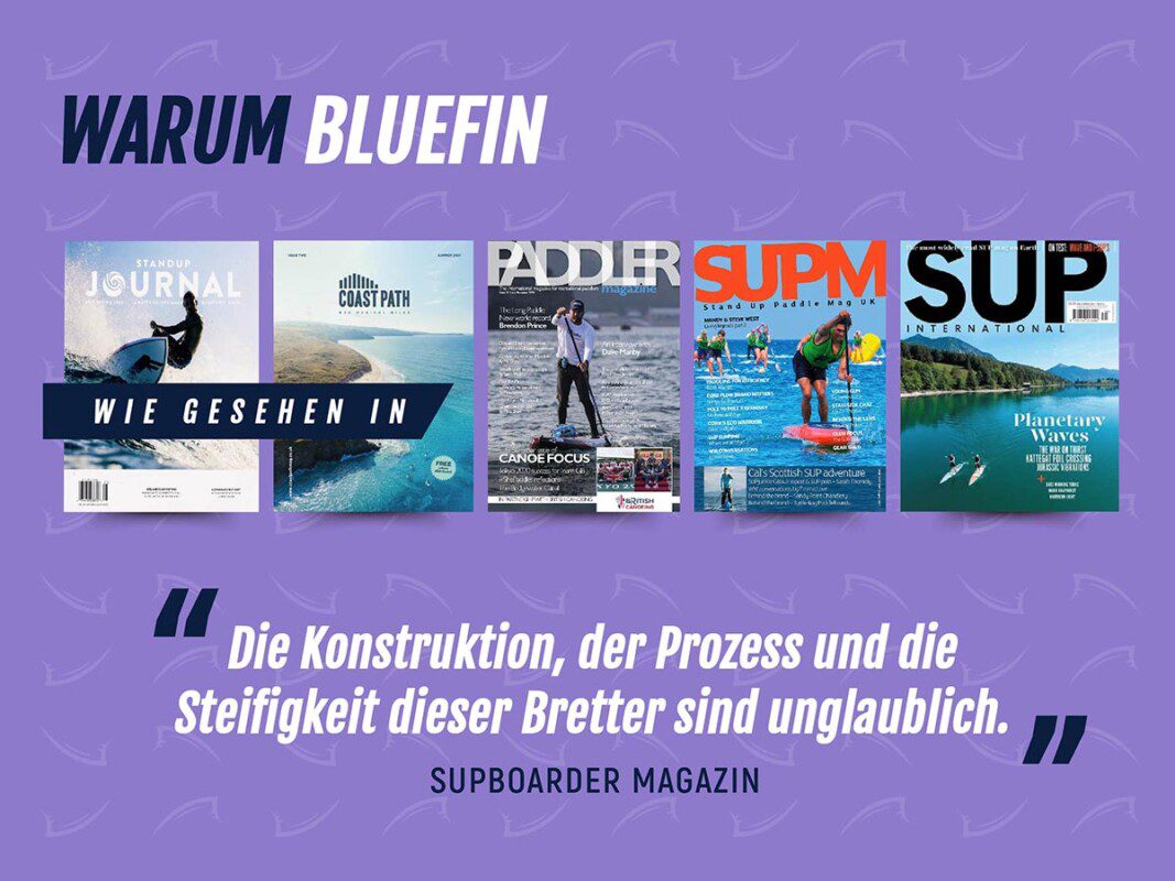 Bluefin unser aufpumpbares stand-up-paddleboard
