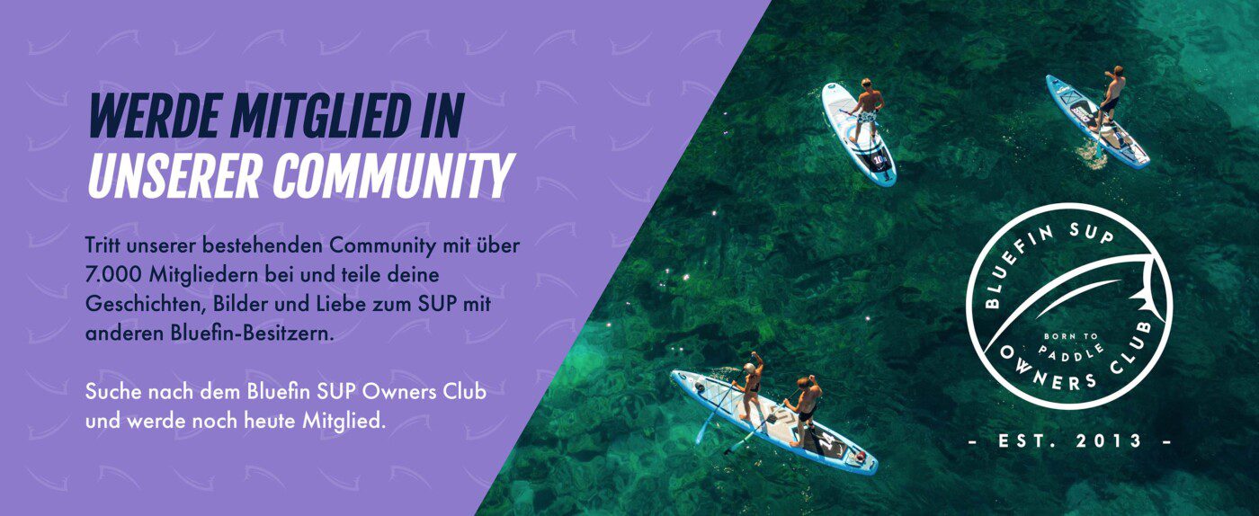 Bluefin unser aufpumpbares stand-up-paddleboard