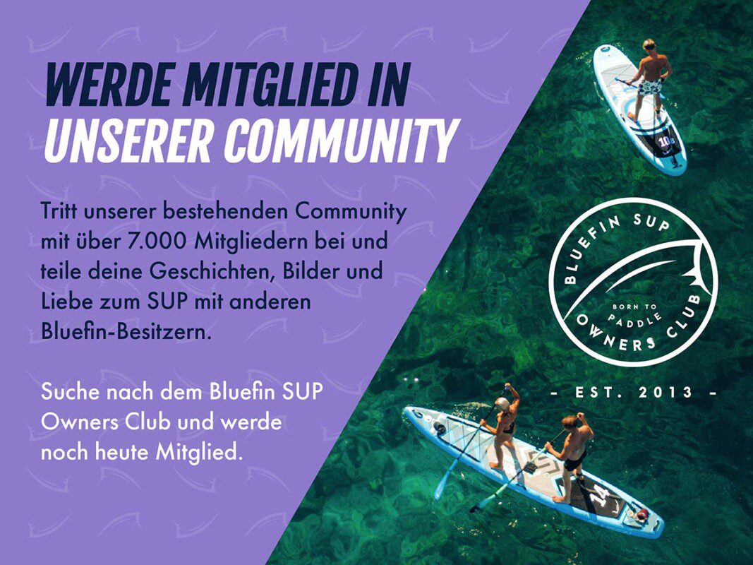 Bluefin unser aufpumpbares stand-up-paddleboard